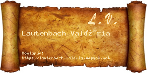 Lautenbach Valéria névjegykártya