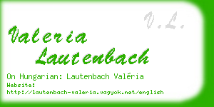 valeria lautenbach business card